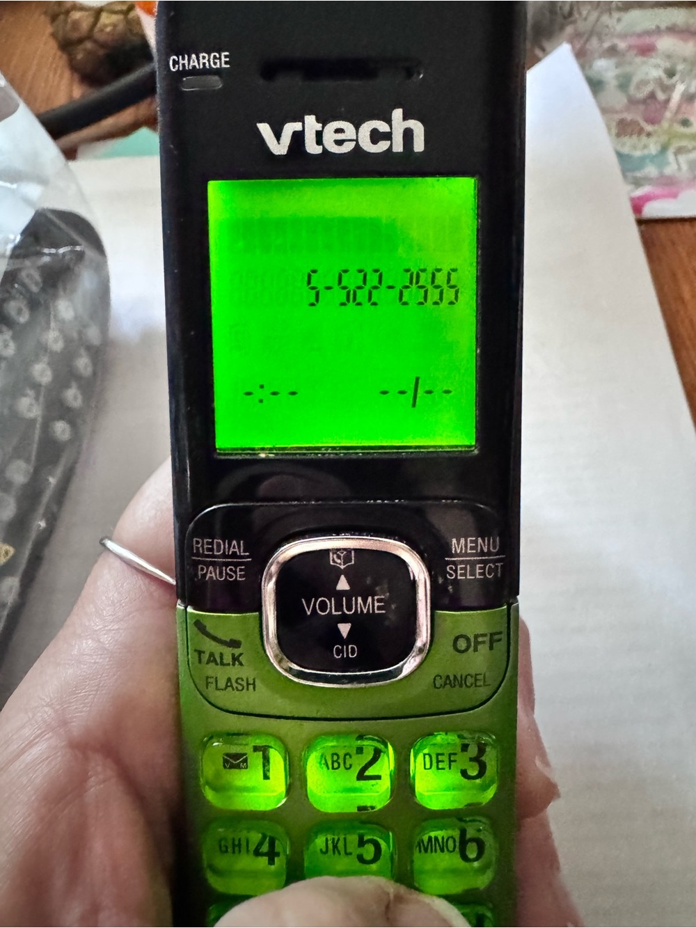 VTech Green Cordless Phone Handset - Replacement/Accessory